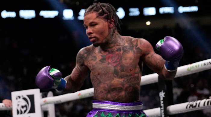 Gervonta “Tank” Davis during fight against Ryan Garcia